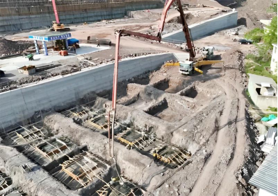 總投資4億元！食品產業(yè)園配套基礎設施項目施工現場